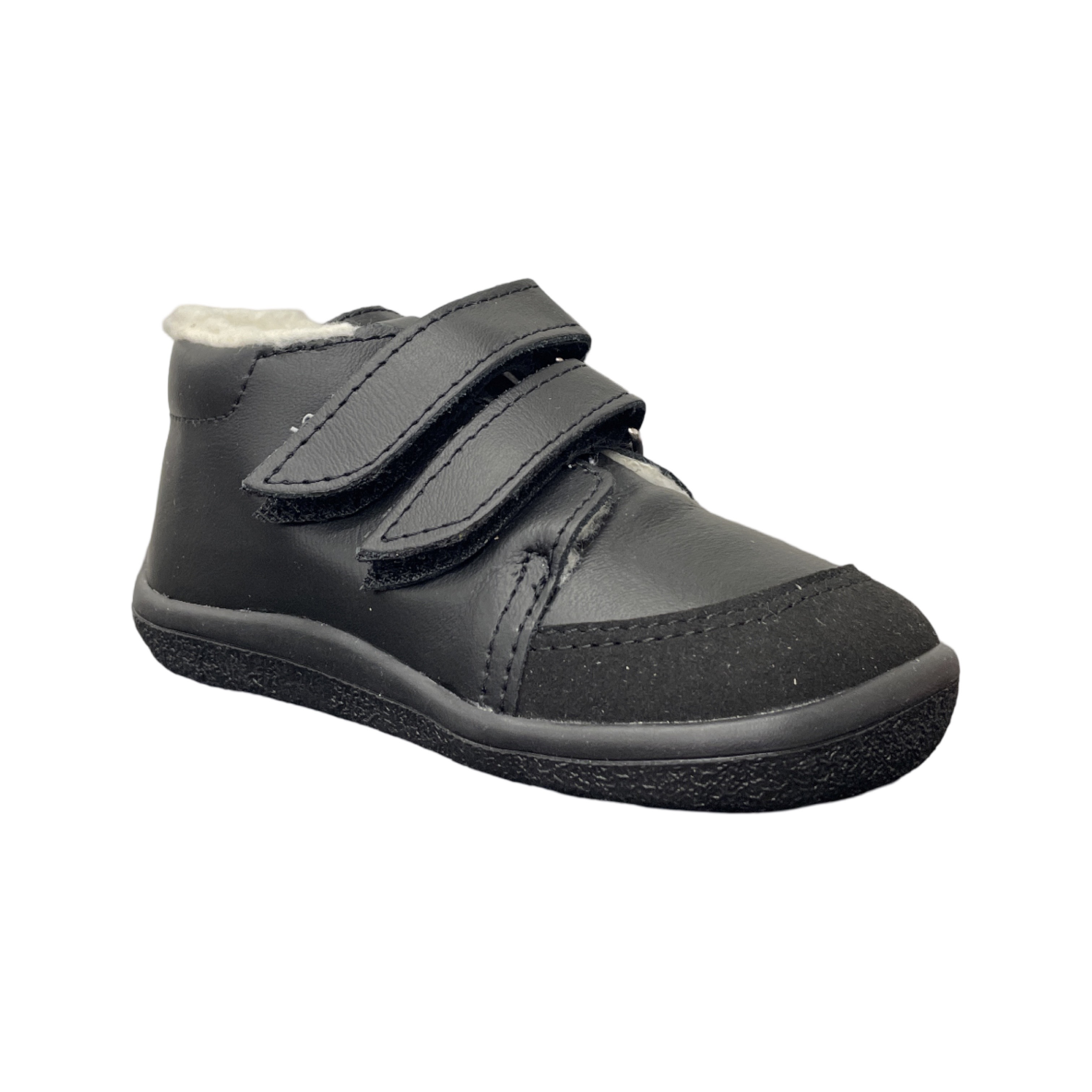 Levně Zimní boty Beda Barefoot Just Black černá s membránou