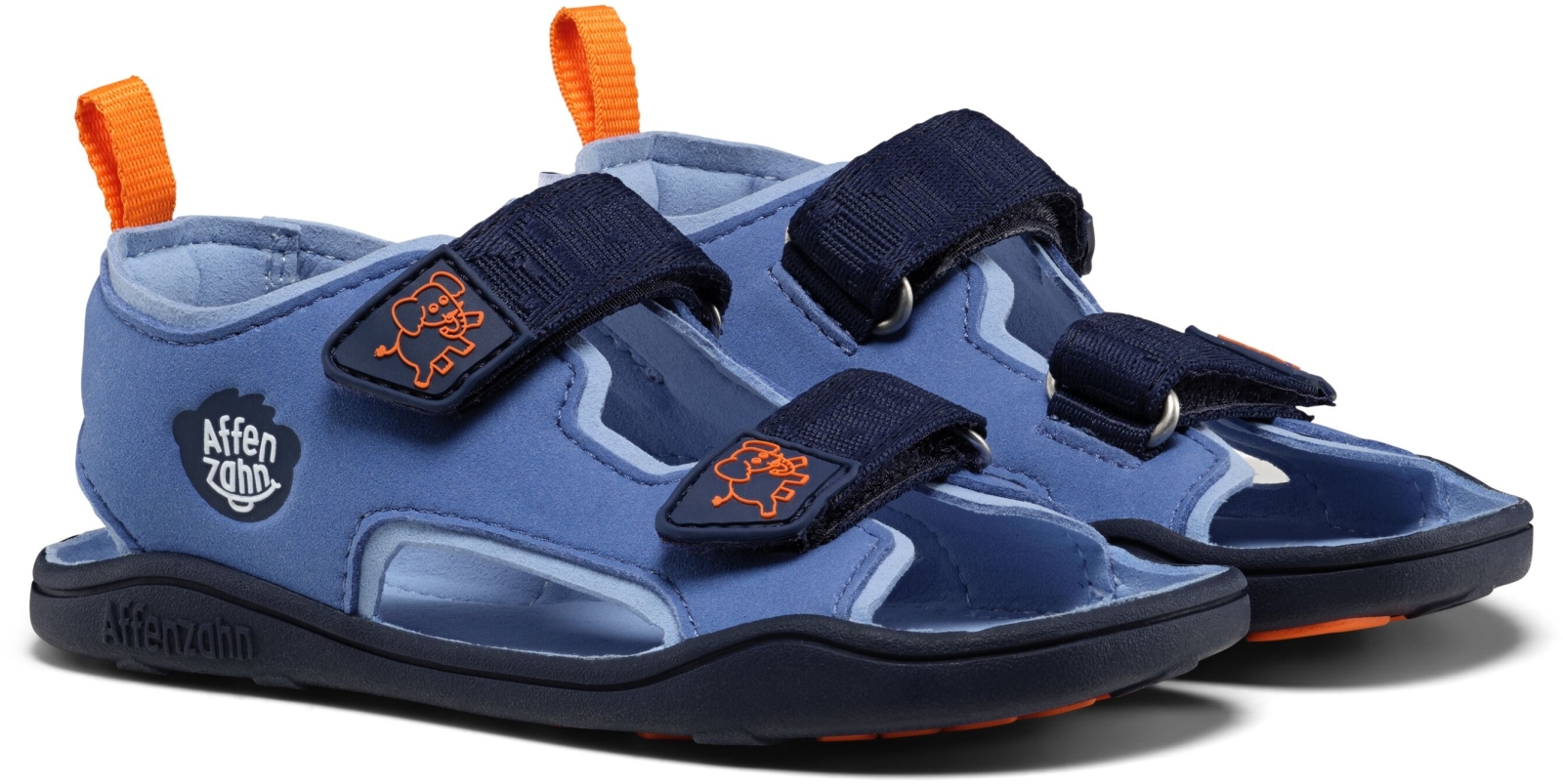 Levně Dětské barefoot sandálky Affenzahn Vegan Airy - Elephant modrá