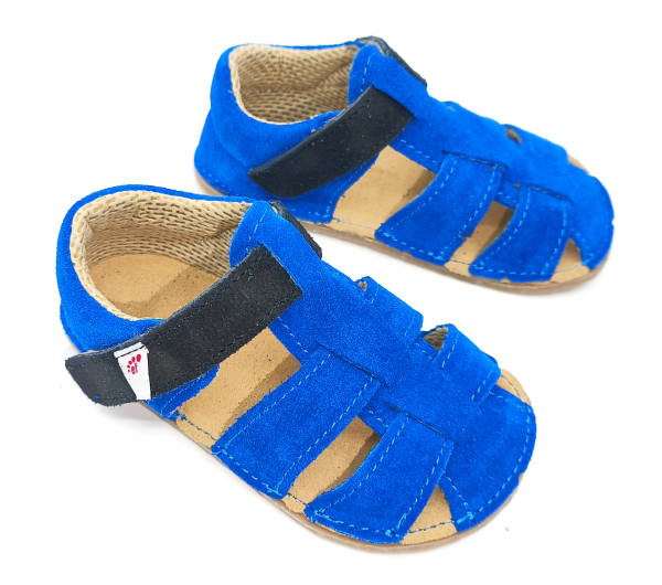 Levně Ef Barefoot sandály Navy - modrá 2025