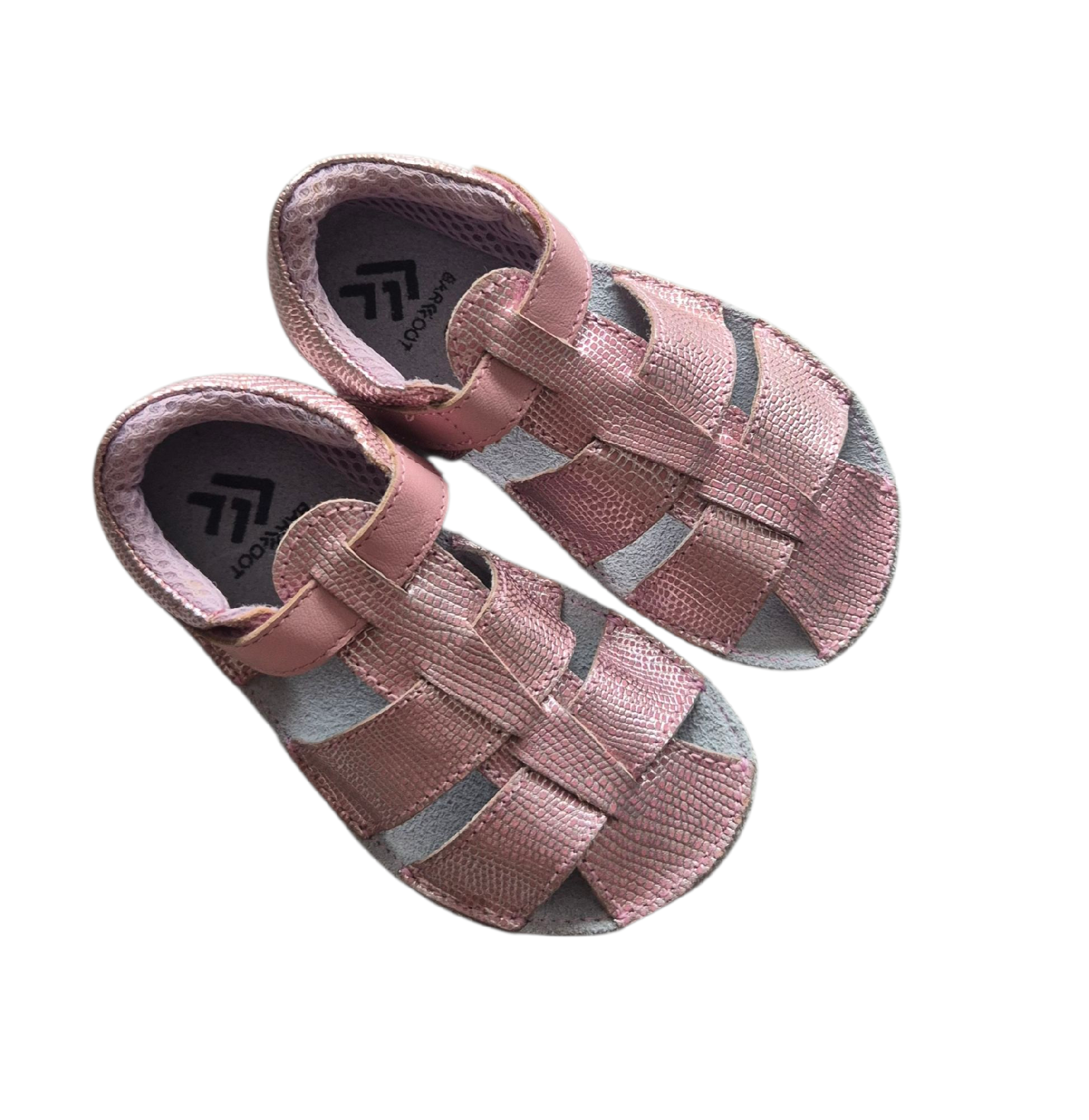 Levně Ef Barefoot sandály Pink Gliter