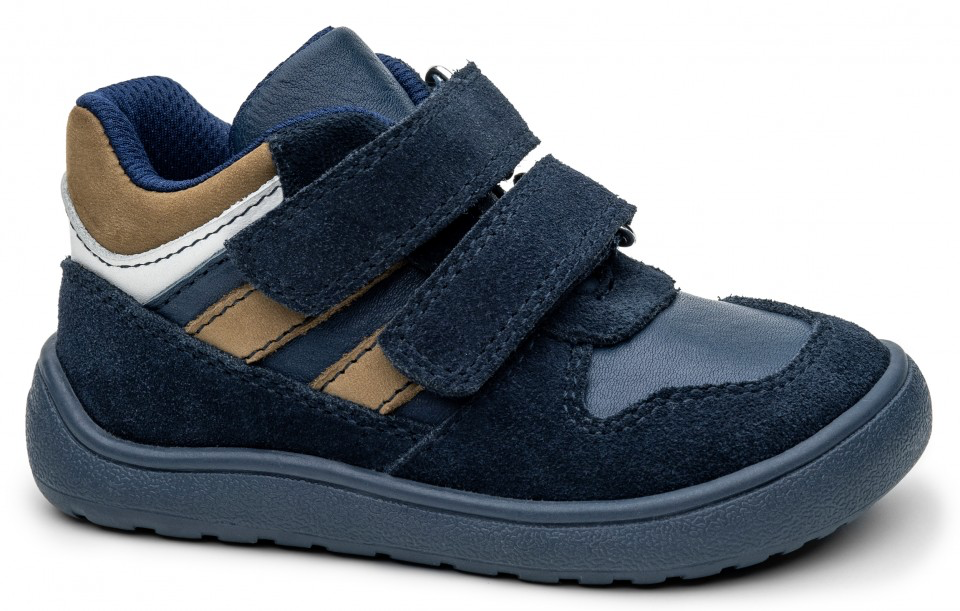 Levně Kožené dětské barefoot boty Protetika Veston Brown