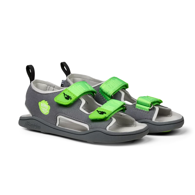 Levně Dětské barefoot sandálky Affenzahn Vegan Airy - Panther šedá