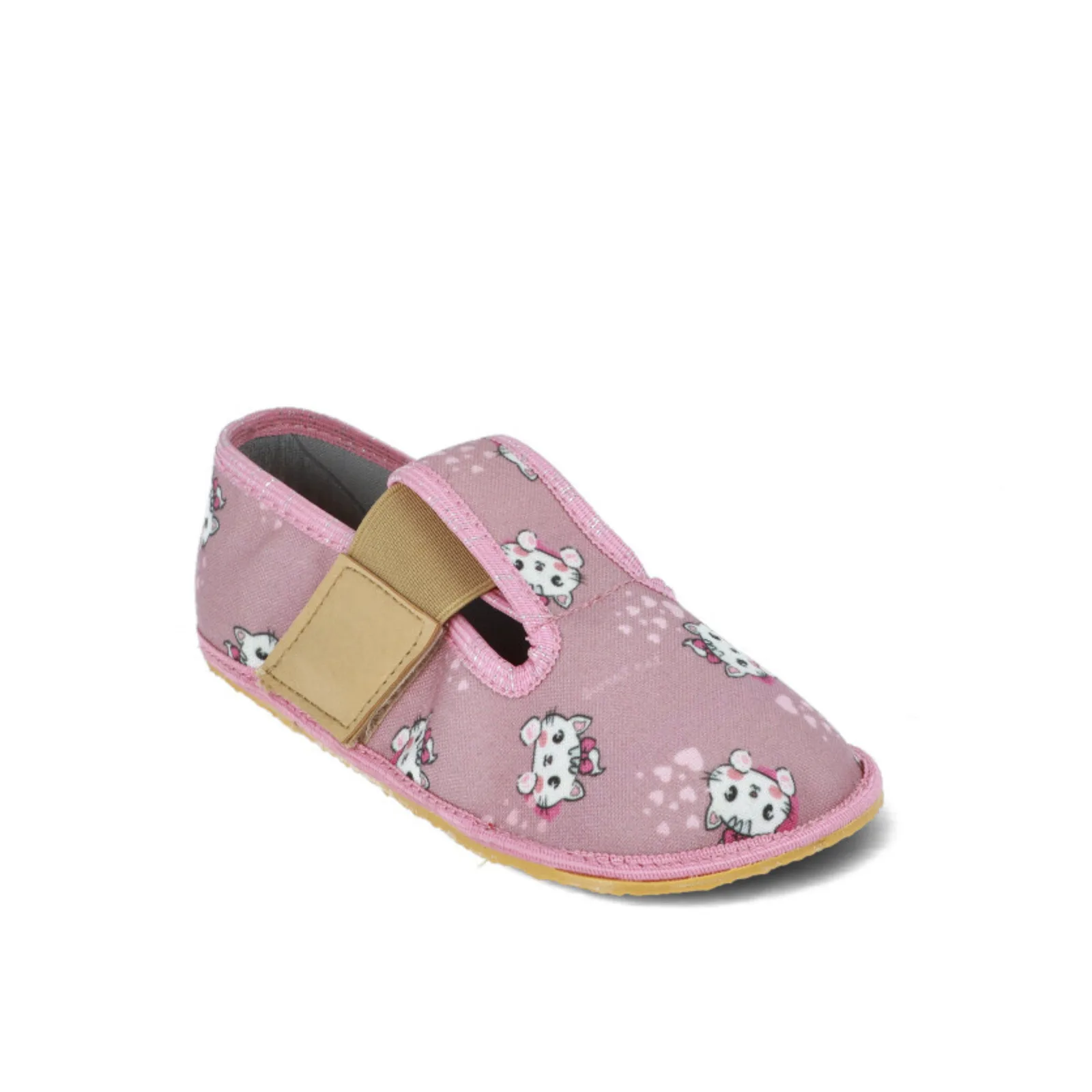 Dětské Barefoot přezůvky RAYVE SLIPPERS ELASTIC Pink Cat Velikost: 27