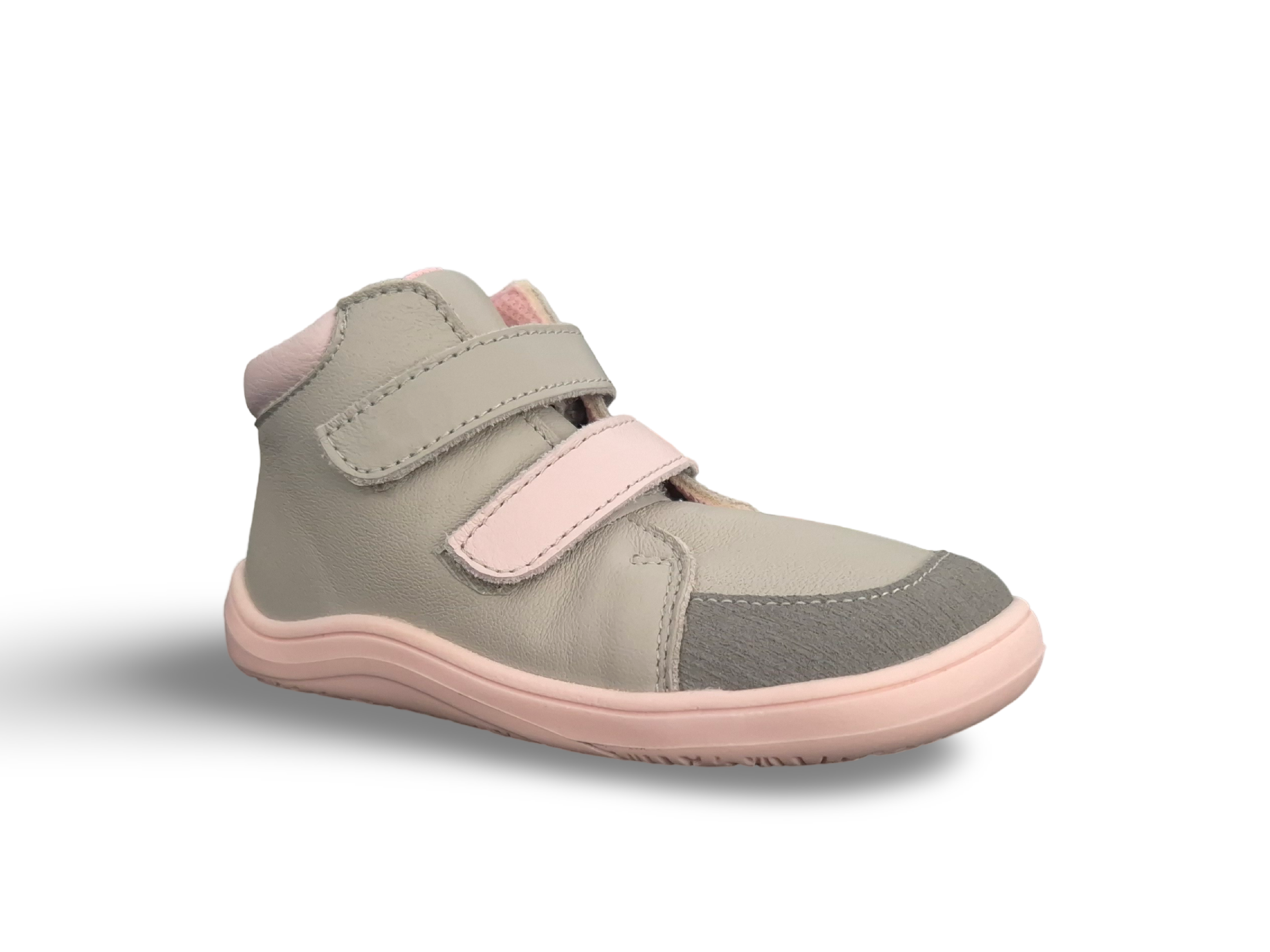 Levně Baby bare shoes Baby Bare Febo Fall Grey/Pink s membránou a okopem