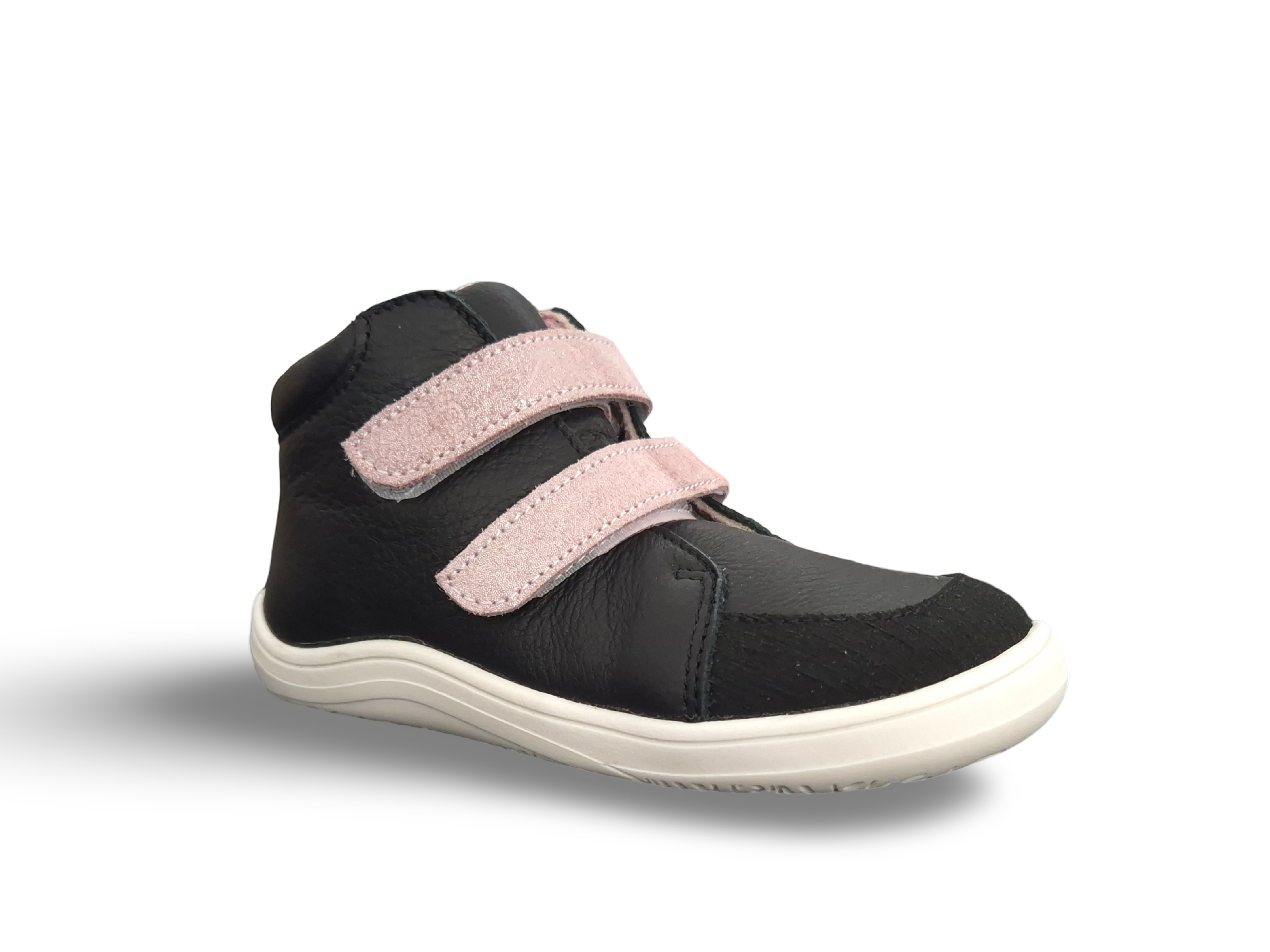 Levně Baby bare shoes Baby Bare Febo Fall Black/Pink s membránou