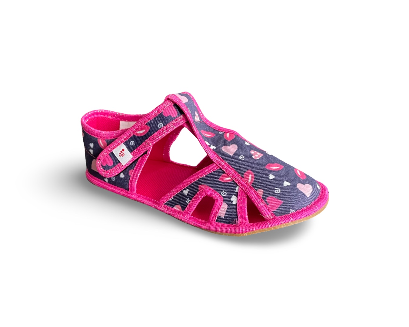 Levně Barefoot bačkory Ef Hearts sandálkové 386