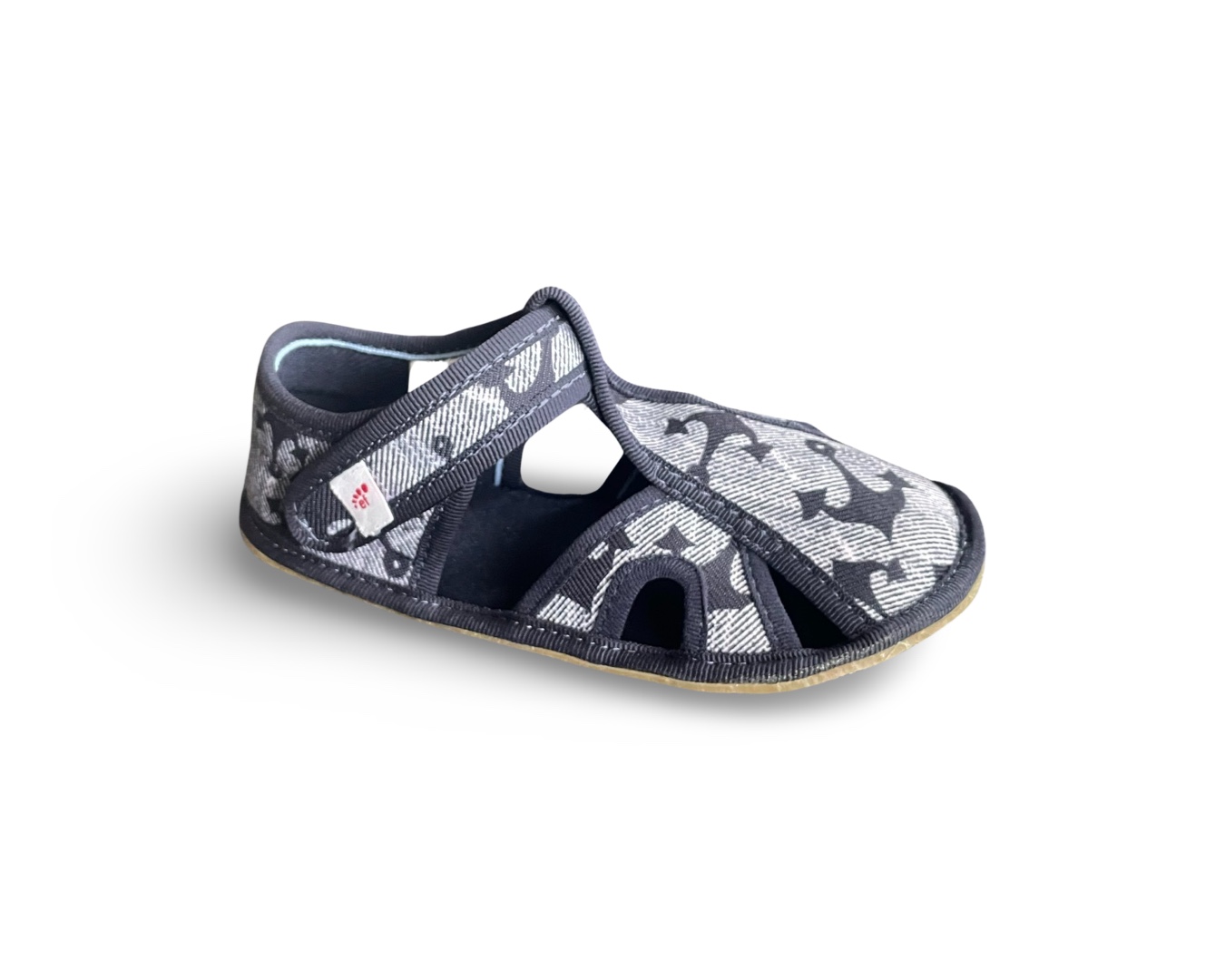Levně Barefoot bačkory Ef Kotvy - Sailor sandálkové 386