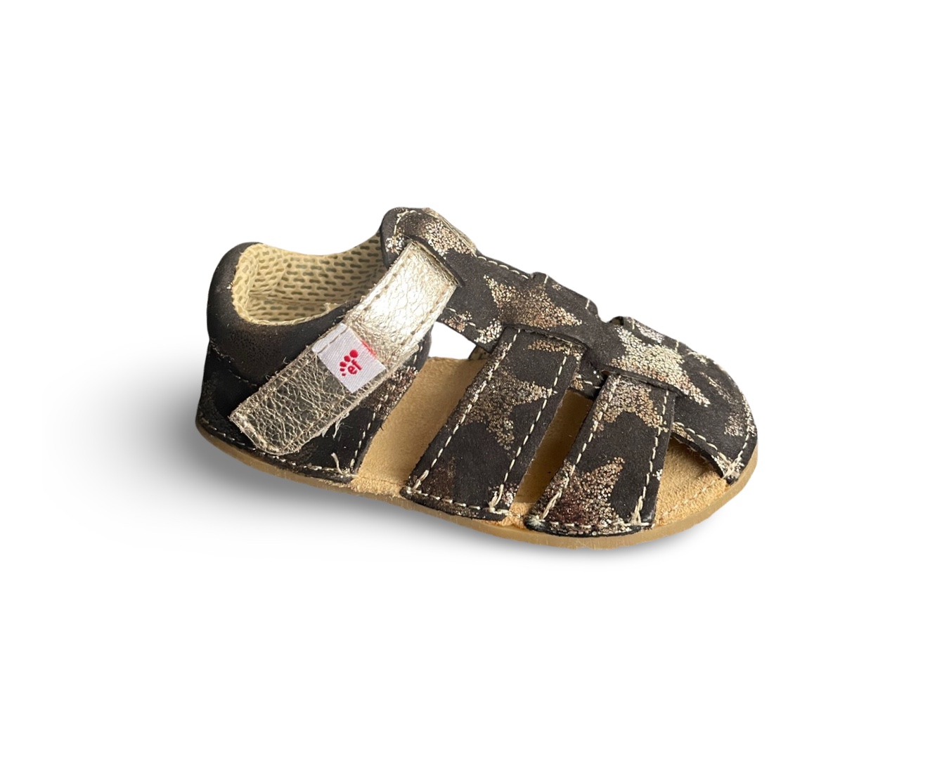 Levně Ef Barefoot sandály Black