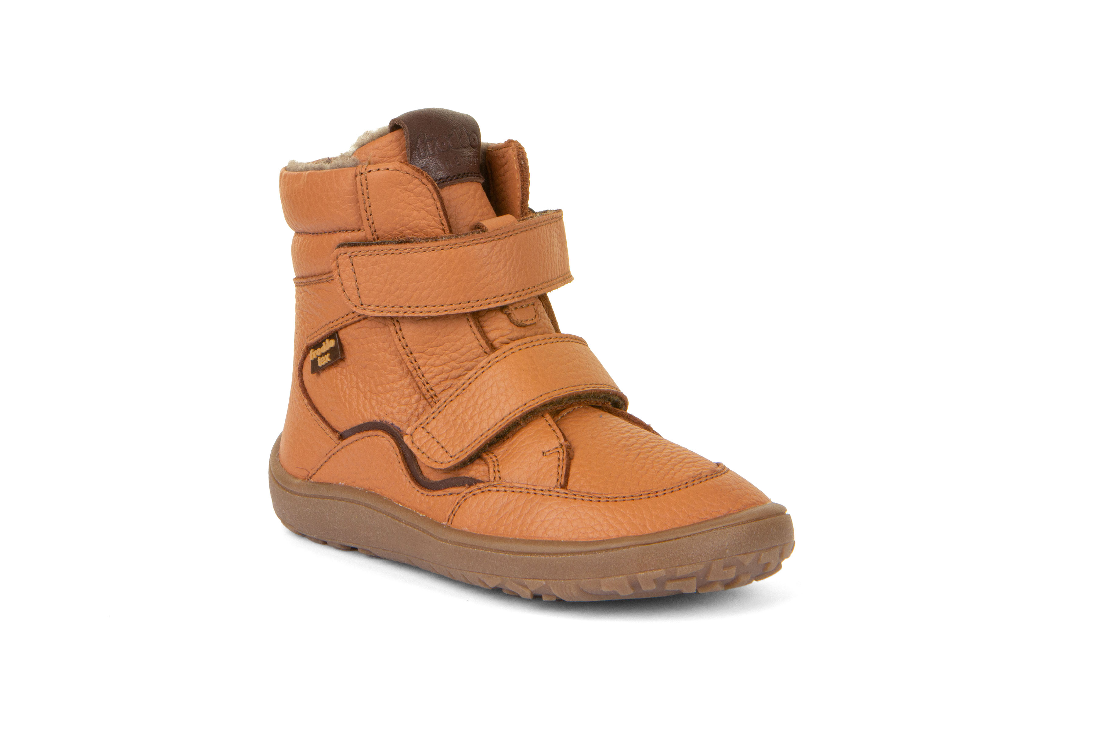 Levně Zimní boty Froddo barefoot tex winter cognac kožené dětské
