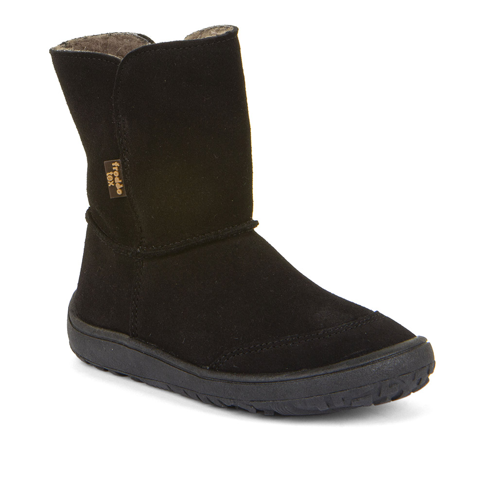 Levně Zimní kozačky Froddo barefoot tex suede BLACK dětské