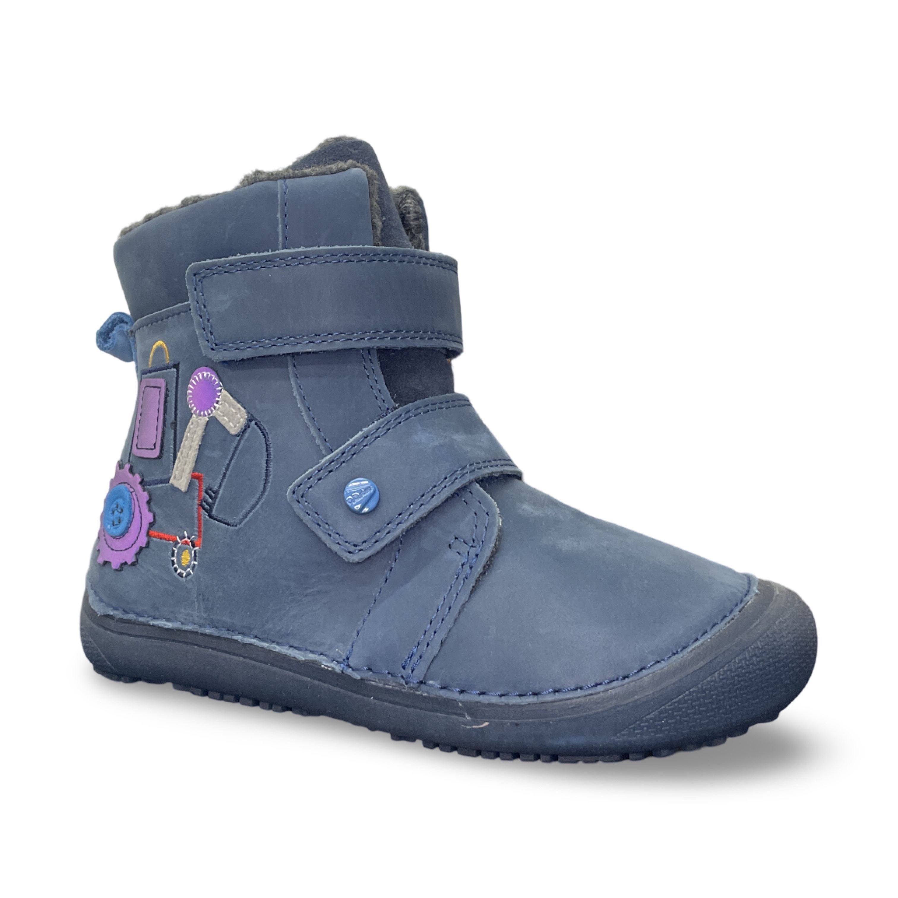 Levně Zimní barefoot boty D.D.Step W063-321A modré