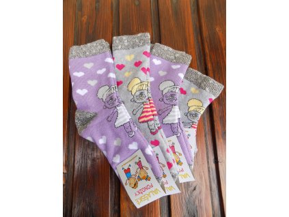 Zimní ponožky froté panenka