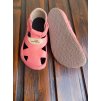 Pegres kožené barefoot sandálky lososové BF20