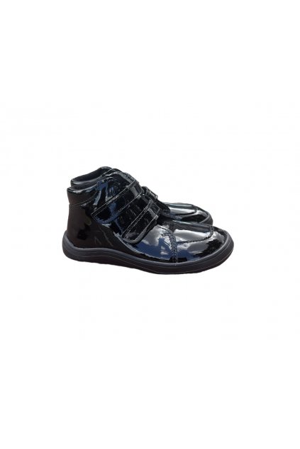 Baby Bare Shoes Febo FALL Shiny Black+membrána