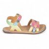 sandalia barefoot piel chetto tiras metalizadas arcoiris arcoiris