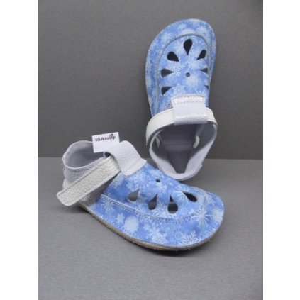 Baby Bare Shoes IO Top Stitch Snowflakes