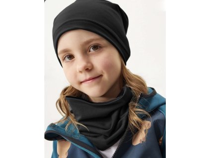 UNUO čepice z teplákoviny, černá