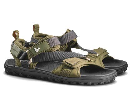 VIVOBAREOOT TRACKER ORA SANDAL MENS DARK OLIVE
