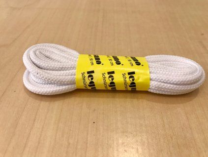 tkaničky, bílé kulaté, 120 cm