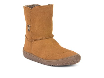 Froddo Barefoot zimní kozačky s membránou G3160238-2 Cognac