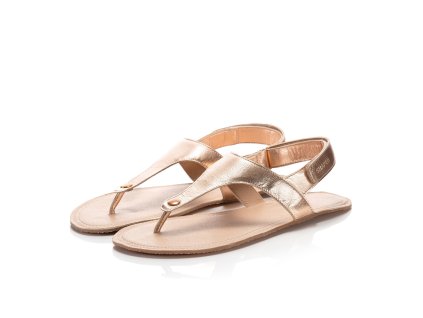 barefoot flip flop sandale nomad rose gold 1