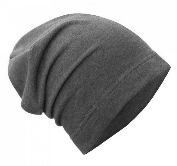 UNUO čepice z teplákoviny, grafitová šedá Velikosti ponožek, rukavic: L