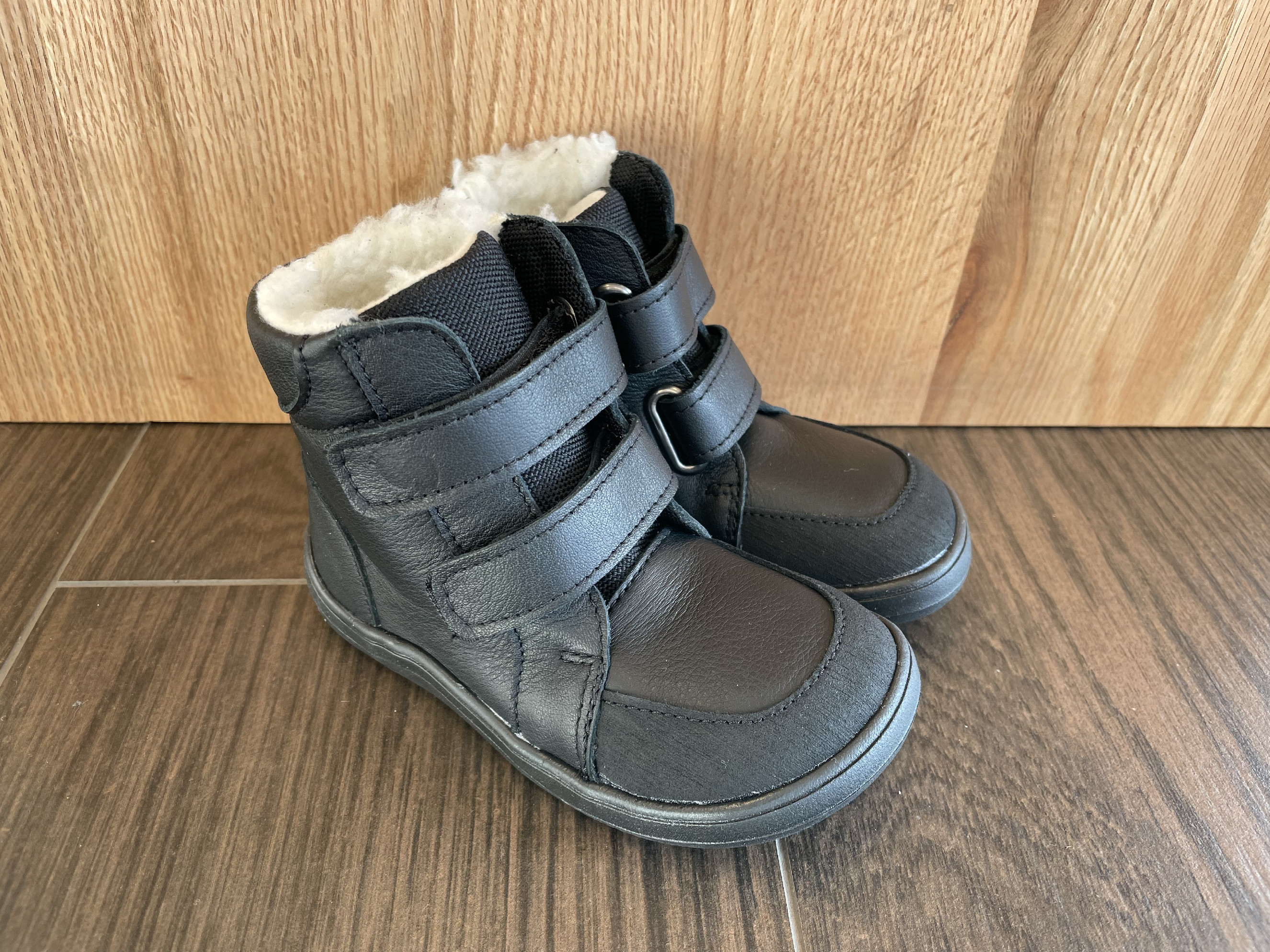 Baby Bare Shoes Febo Winter Black okop Asfaltico Velikost obuvi: 33