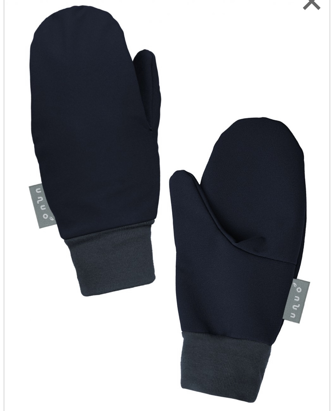 UNUO - DĚTSKÉ SOFTSHELLOVÉ RUKAVICE S FLEECEM, modro-černá Velikosti ponožek, rukavic: L