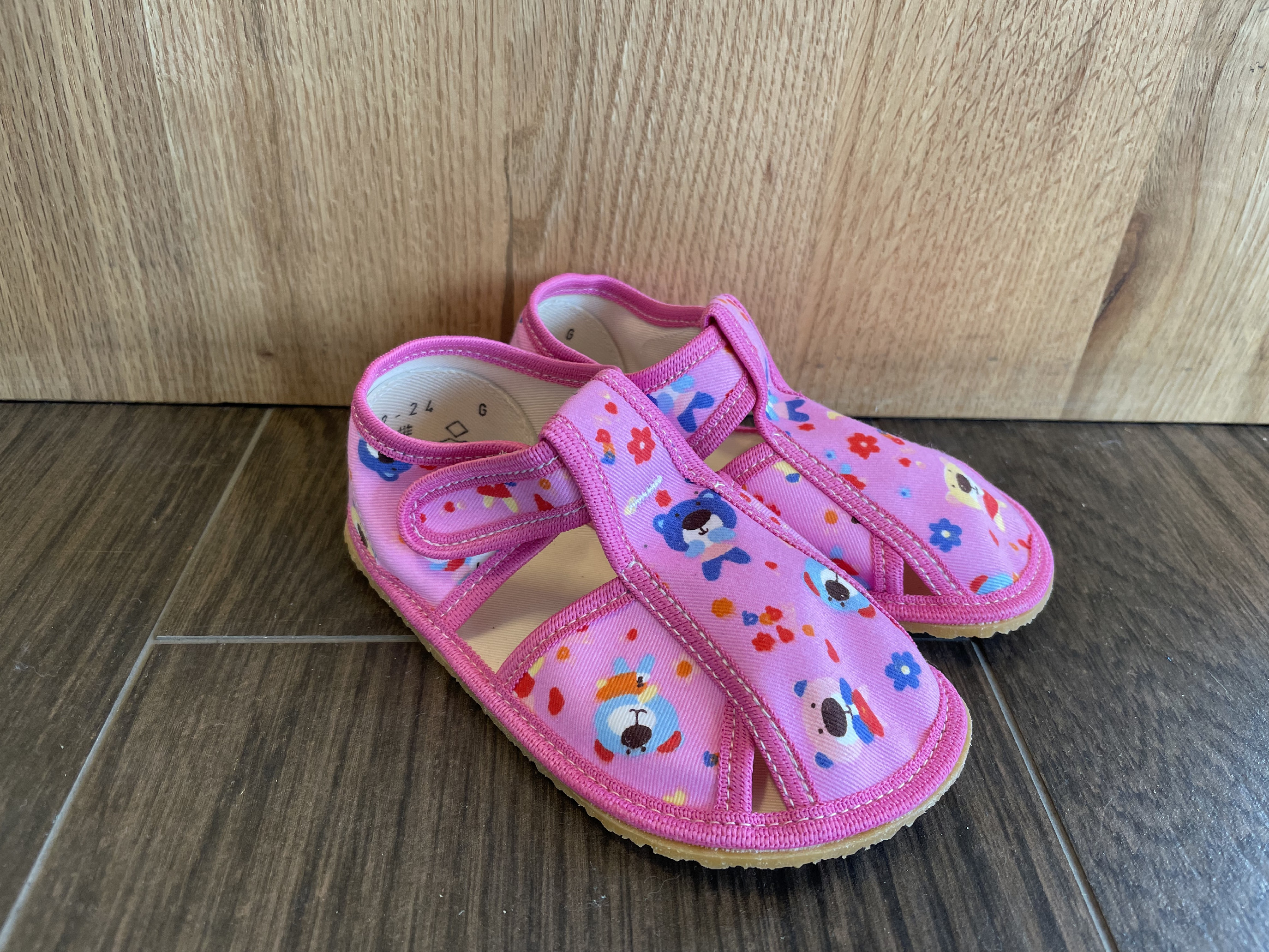 Baby Bare bačkůrky Pink Teddy Velikost obuvi: 33