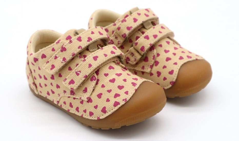 Bundgaard Petit Strap Canvas Beige Hearts Velikost obuvi: 22