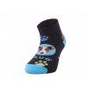 8211 6 bambusove kotnickove ponozky pes tyrkysove bamboo ankle socks printed