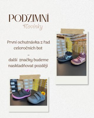Novinky v celoročních botách jsou tady! 🌿👟 🆕 Na sklad dorazily nové modely a doplnili jsme i osvědčené kousky. ‼️ A to...