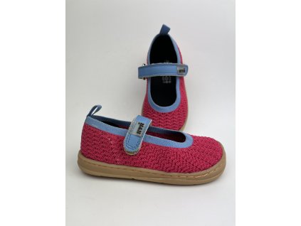 KTR FAMI PINK/BLUE BARE DÍVČÍ TEXTILNÍ - BALERÍNKY