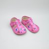 BABY BARE SHOES SLIPPERS PINK TEDDY