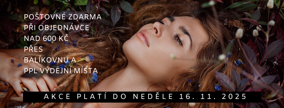 Akce poštovné zdarma do 16. 11. 2025 při objednávce nad 600 Kč