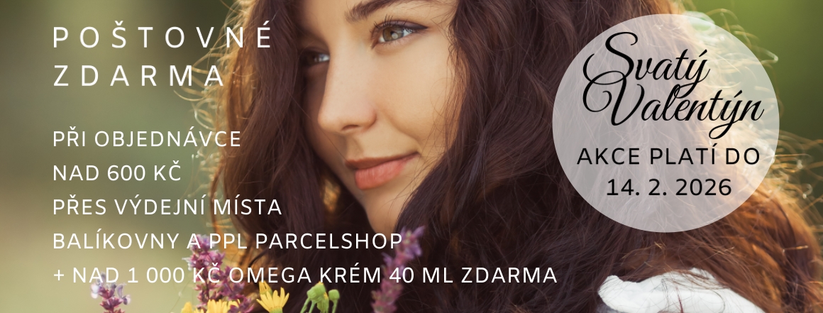 Akce poštovné zdarma do 14. 2. 2026 při objednávce nad 600 Kč
