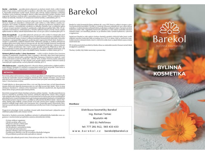 leták Barekol 2024 distributor Ing Roman Tomec