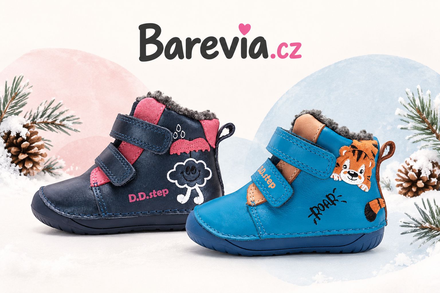 Zimní barefoot boty D.D.Step pro nejmenší