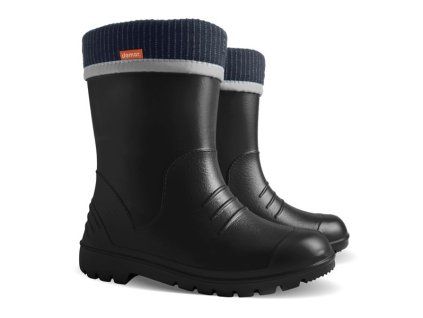 DEMAR - Dětské zateplené holínky DINO 0310 D černá