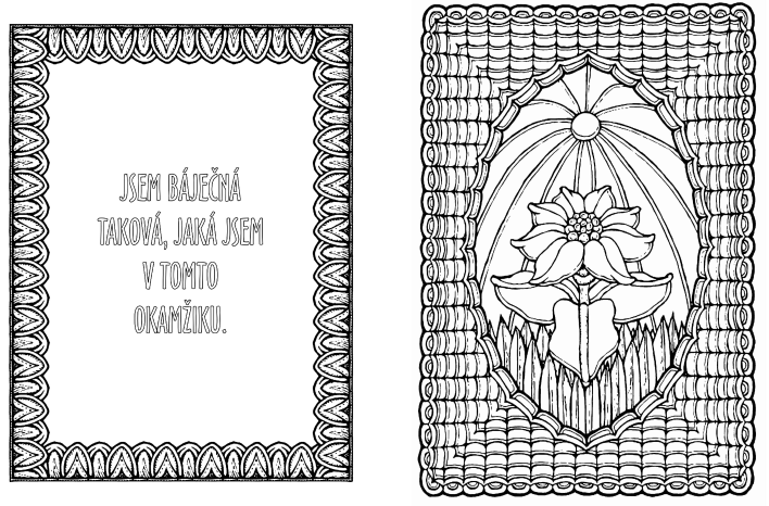 Omalovánky Afirmace - obrázek z knihy