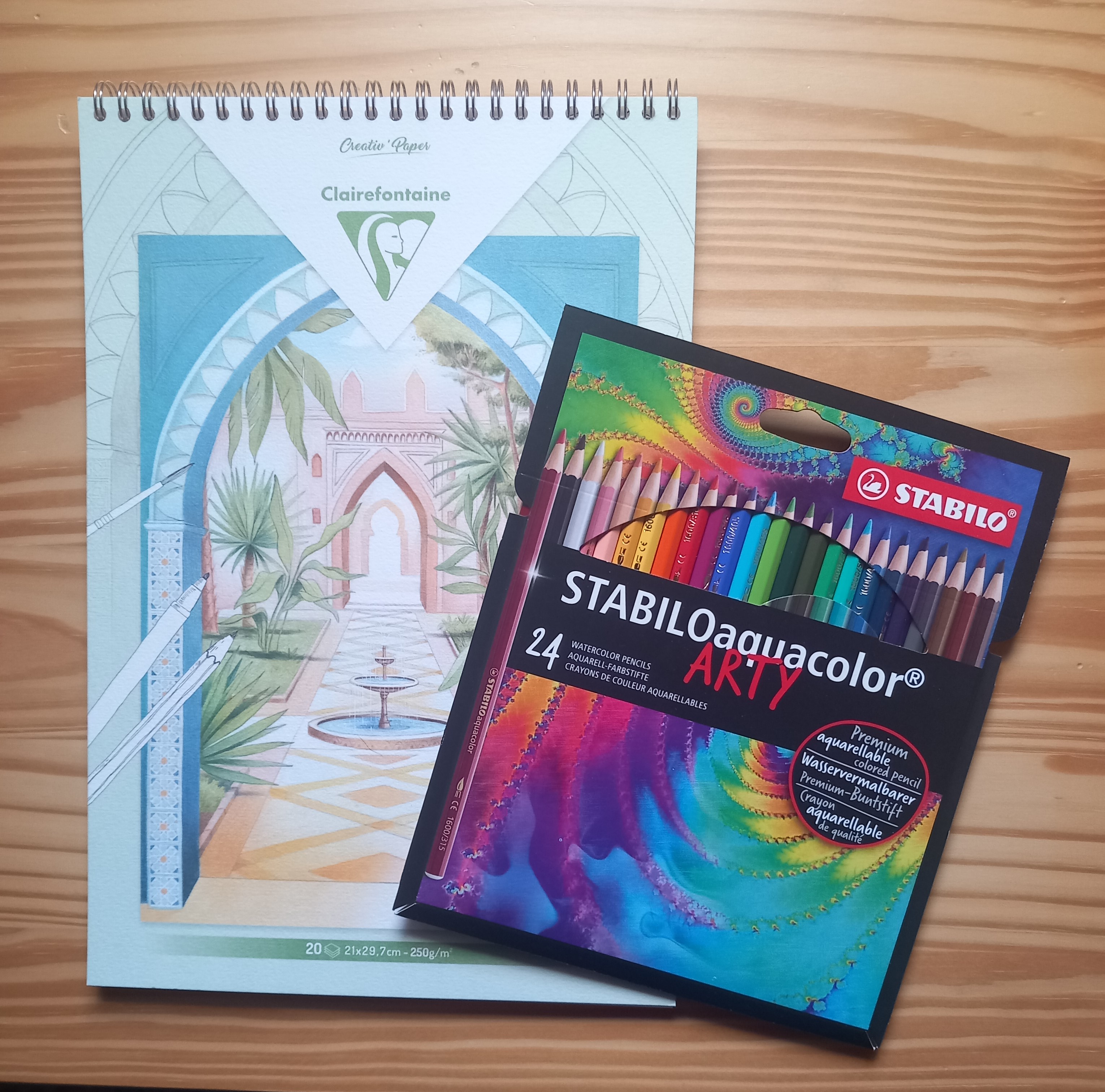 Sada Clairefontaine + Stabilo