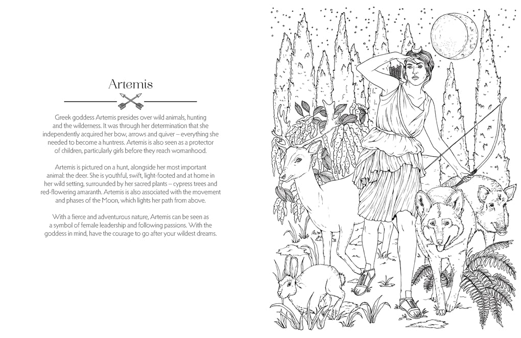 Goddess Colouring - Artemis