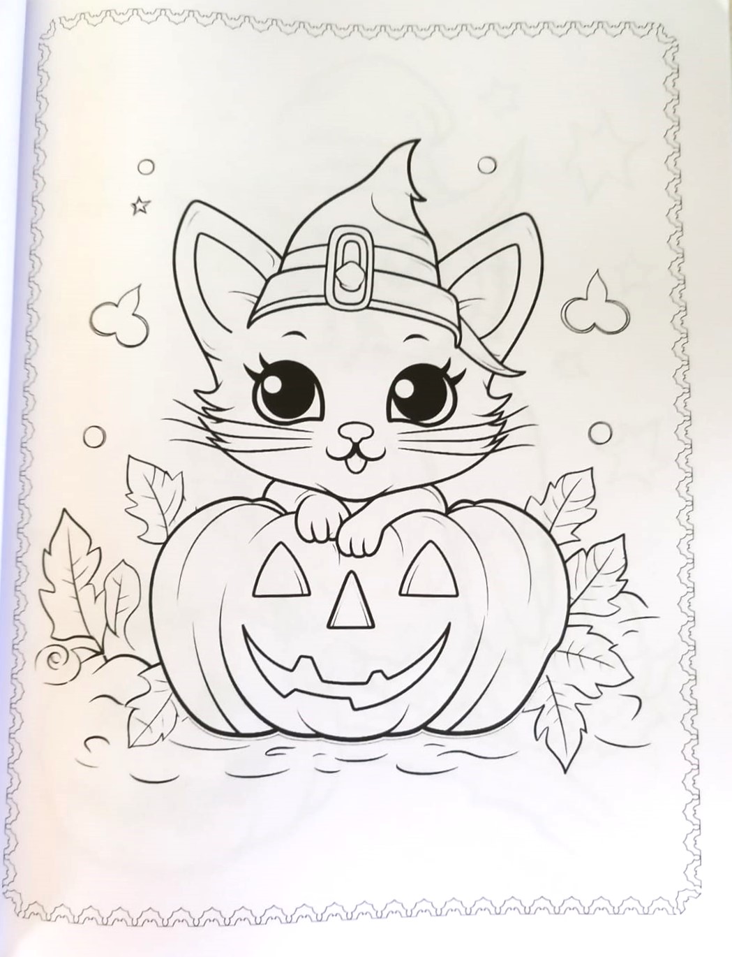 Hallowen Coloring Book for Kids - kočička s dýní