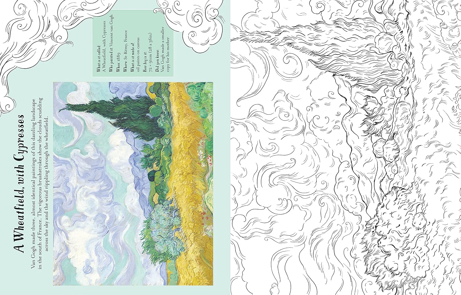 Famous Art To Colour - detail