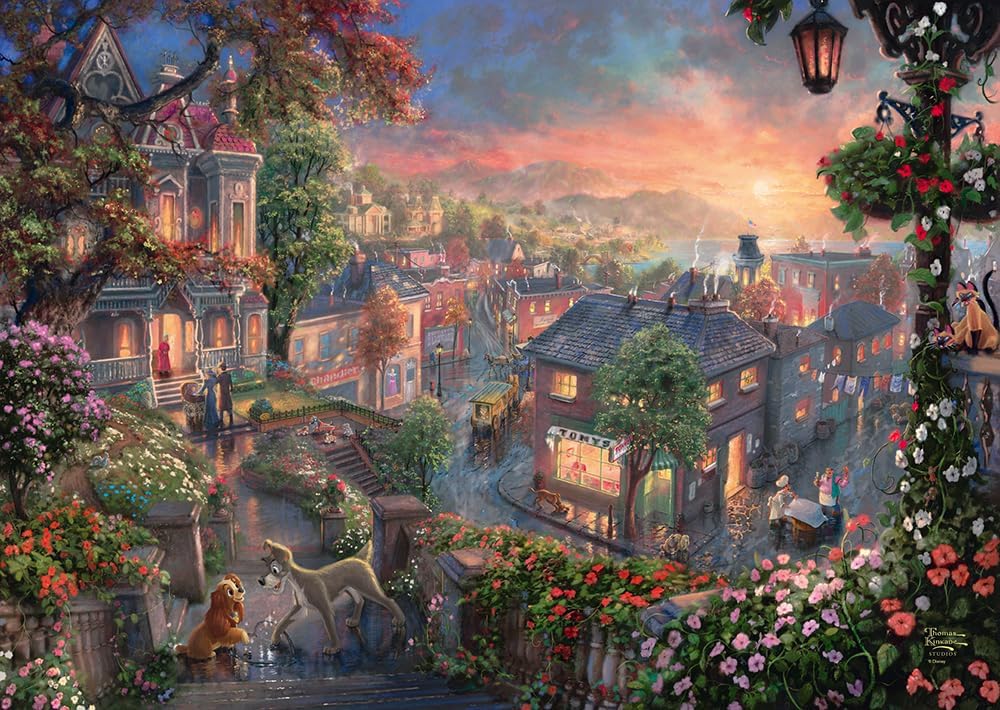 Lady a Tramp - Thomas Kinkade puzzle