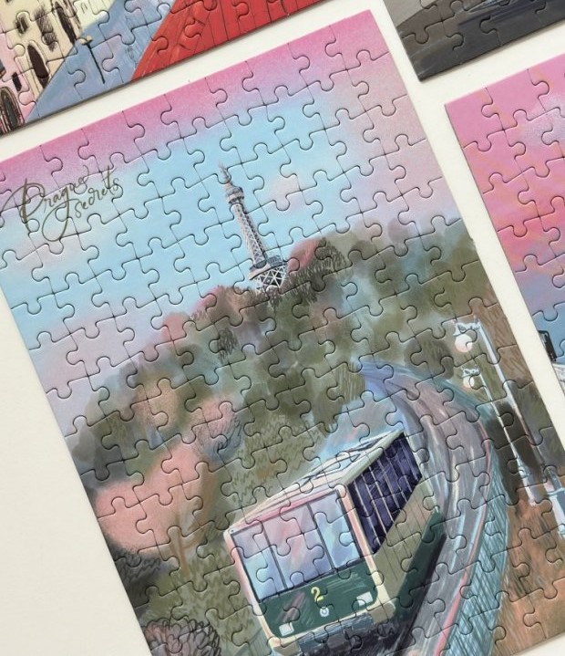 Autorské puzzle Petřínská rozhledna Prague Secrets