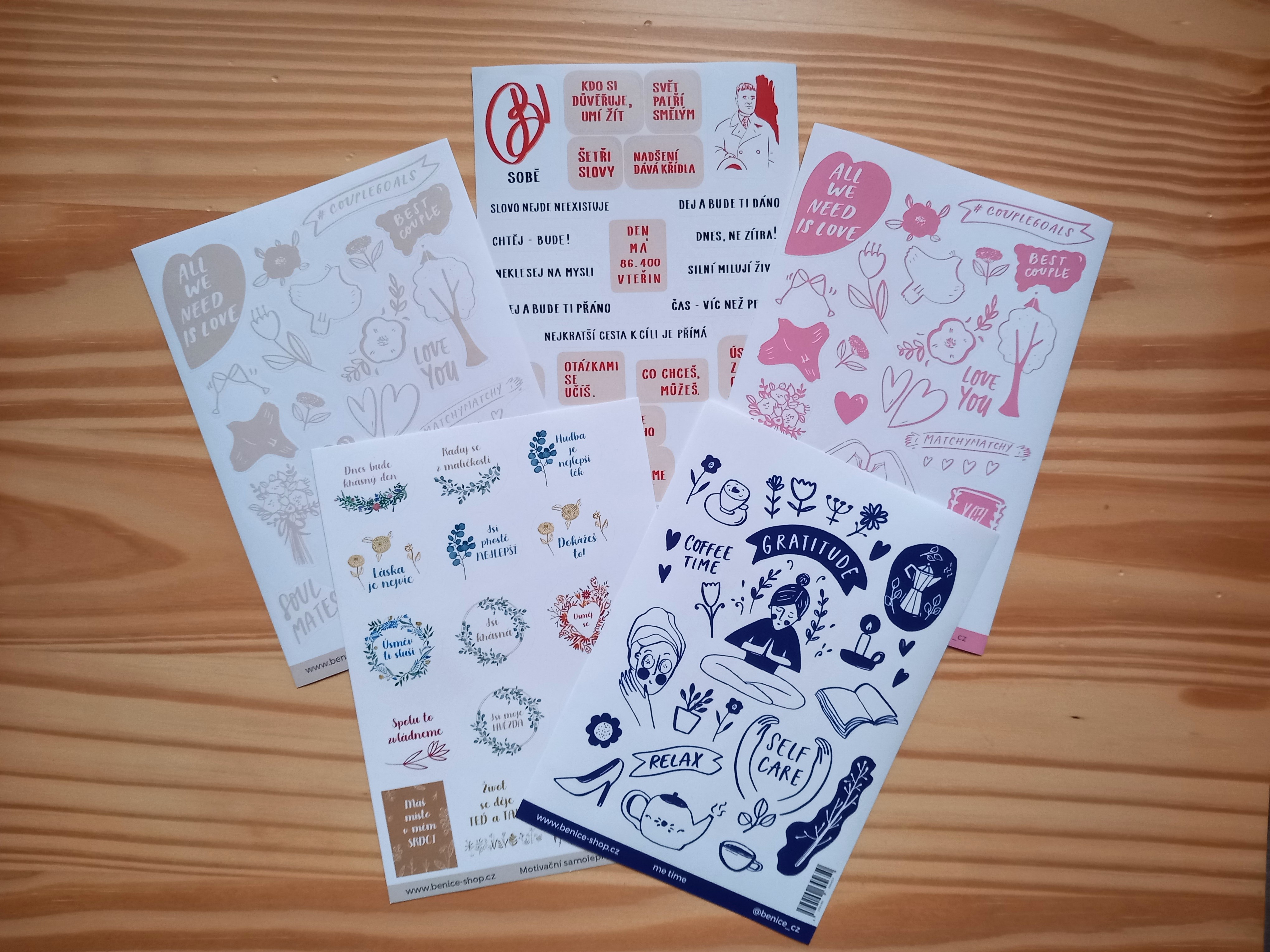 Motivacni samolepky archy Be Nice