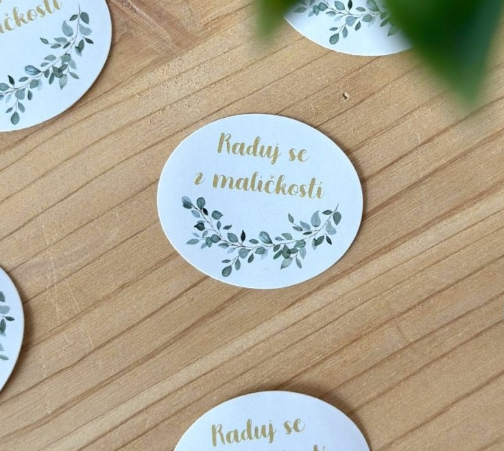 Raduj se z maličkostí - kusová samolepka - Be Nice