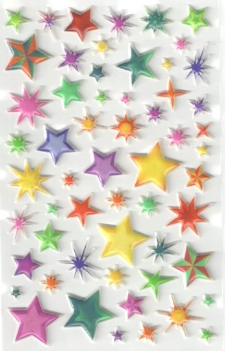 Samolepky 3D Cooky - Hvězdy