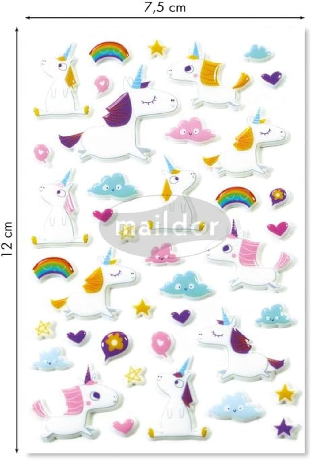 Samolepky 3D Cooky - Jednorožci